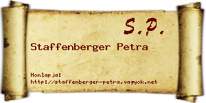Staffenberger Petra névjegykártya